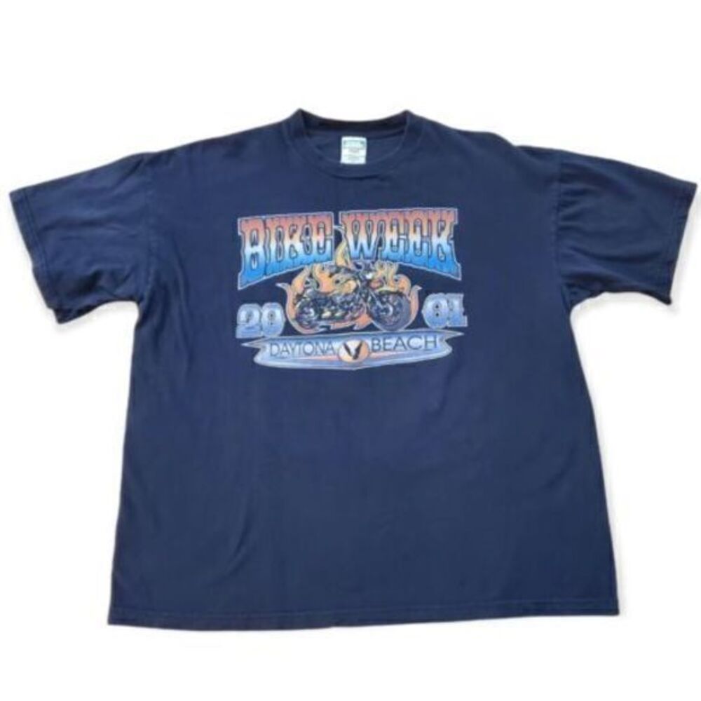 Vintage Daytona Bike Week 2001 Dbl Sided T-Shirt Tour Champ Tag Size XL